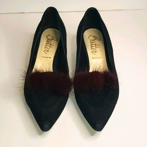 Suede PomPom Shoes